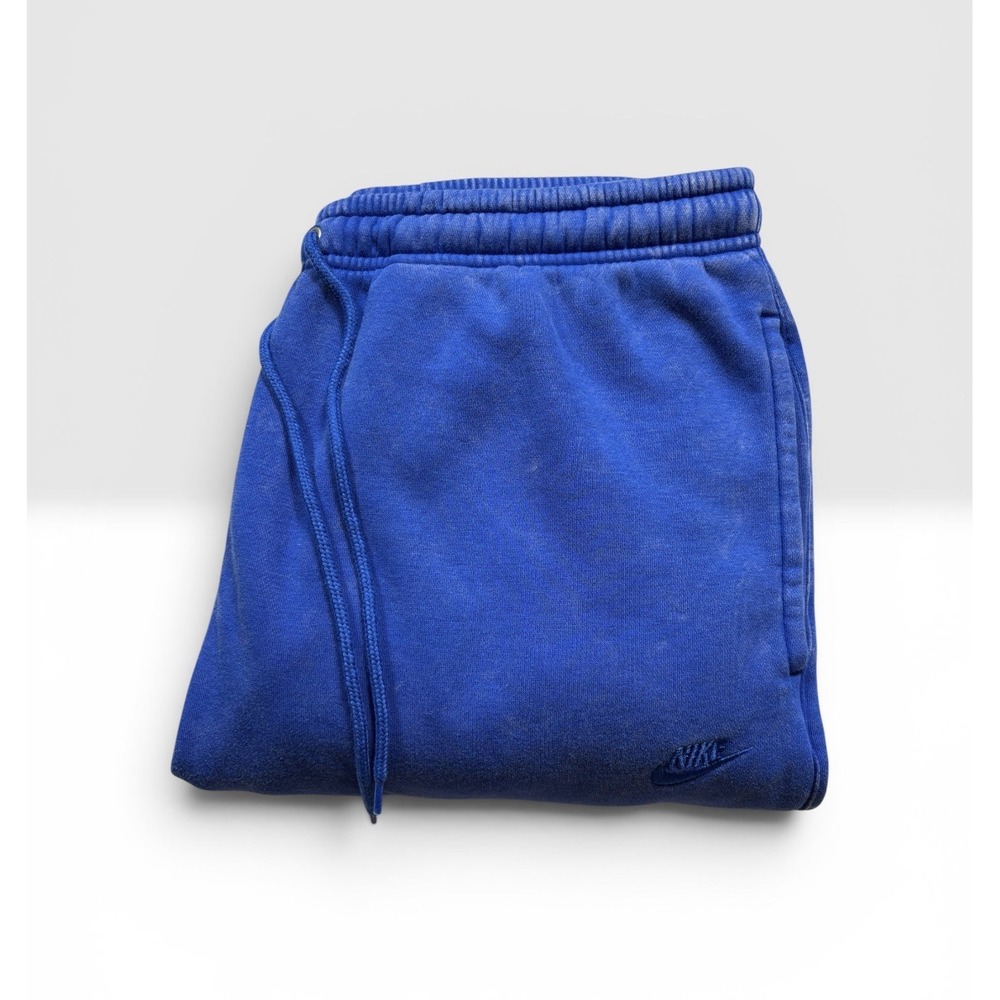 Nike Men's Acid Wash Fleece Sweatpants Cuffed Size Large Blue -1995